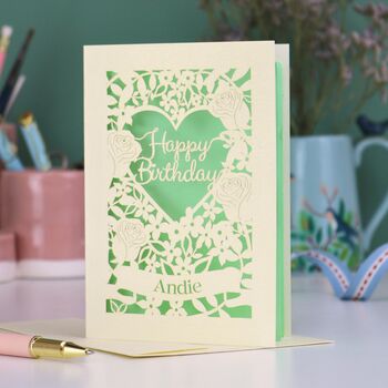 Personalised Birthday Heart Card, 4 of 7