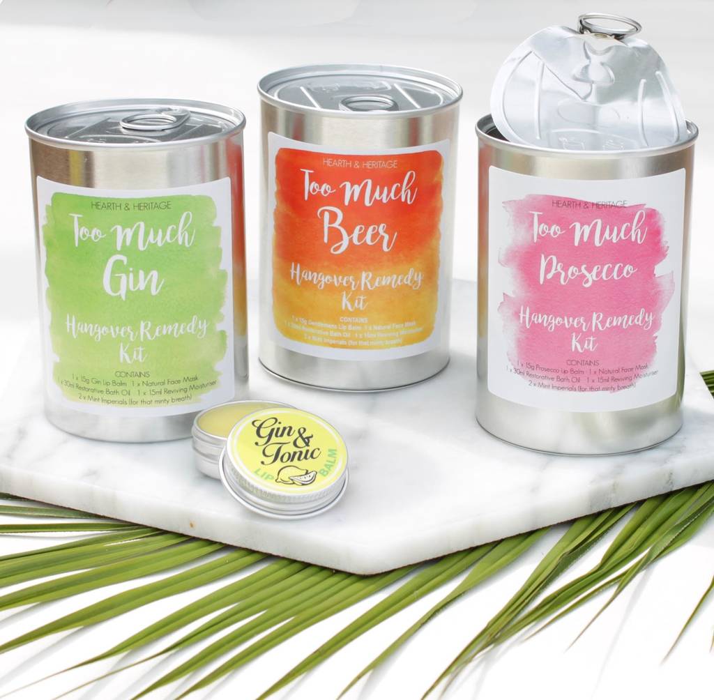 'Too Much Gin' Beauty Hangover Pamper Kit By Hearth & Heritage