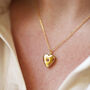 Personalised Birthstone Heart Locket In Gold Plating, thumbnail 6 of 12