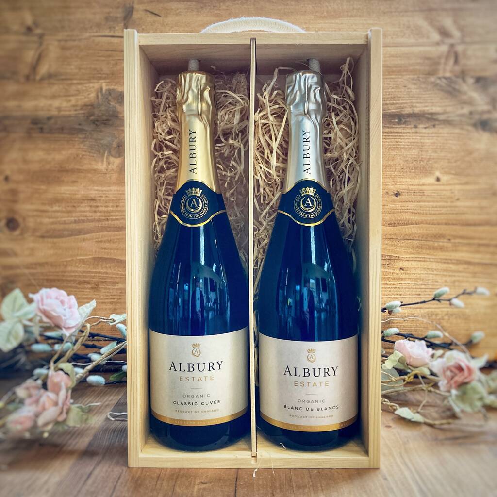 English Sparkling Wine Lovers Gift Box By Albury Organic Vineyard