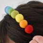 Rainbow Felt Ball Headband, thumbnail 4 of 5