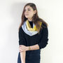 Triangle Knitted Circle Scarf In Piccalilli, thumbnail 3 of 6