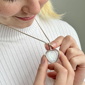 Heart Necklace Memorial Locket Gift, 2 of 8