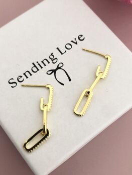 Link Chain Earrings In Gold And Silver, 7 of 8