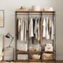 Portable Wardrobe With Hanging Rods And Shelves, thumbnail 4 of 12