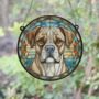 Boxer Stained Glass Effect Suncatcher, thumbnail 3 of 6