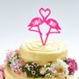 Flamingo Couples Wedding Cake Topper, thumbnail 2 of 5