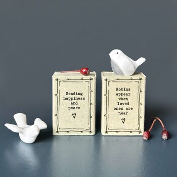 Robins Appear When Loved Ones Are Near Mini Matchbox Trinket East Of India, 5 of 5