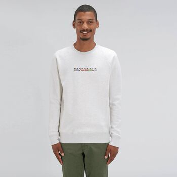 Custom Trip Organic Cotton Men's Sweatshirt, 6 of 8