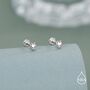 Sterling Silver 4mm Heart 16 G Flat Back Stud Earrings, thumbnail 7 of 11