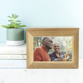 Personalised Couples' Memories Heart Oak Keepsake Box, 4 of 5