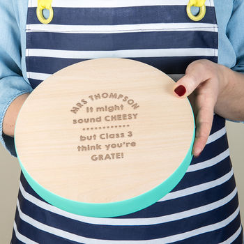 Personalised Wooden Cheese Board For Teachers, 2 of 4
