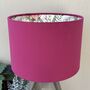 Ava Fuchsia Pink Velvet Double Sided Flower Lampshade, thumbnail 3 of 9