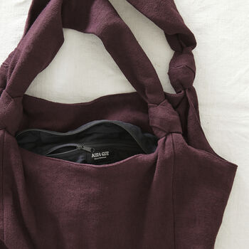 Fair Trade Vegan Comfy Everyday Shoulder Bag Zip Close, 9 of 12