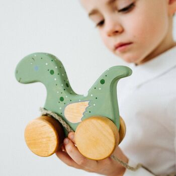 Wooden Pull Along Toy Dragon, 7 of 7