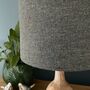 Enid Roan Blue Tweed Floral Lined Lampshades, thumbnail 7 of 11
