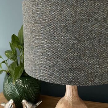 Enid Roan Blue Tweed Floral Lined Lampshades, 7 of 11