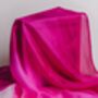 100% Mulberry Silk Scarf, Ombre Hot Pink And White, thumbnail 5 of 7