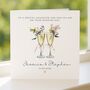 Champagne Wedding Day Card For Daughter And Son In Law, thumbnail 1 of 7