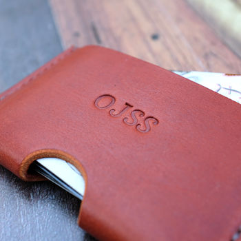Personalised Slim Leather Card Holder, 6 of 6