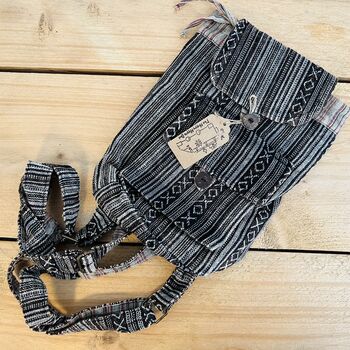 Handmade Bohemian Mini Stripe Backpack, 8 of 10