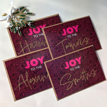 Personalised Glitter Family Christmas Card, 2 of 4