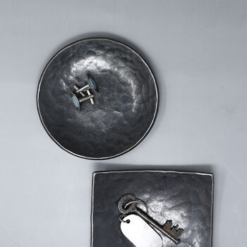 Fathers Day Gift Personalised Iron Cufflink Dish. Choice Of Two Designs, 3 of 11