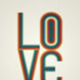 70s Love Retro Typographic Art Print, thumbnail 2 of 2