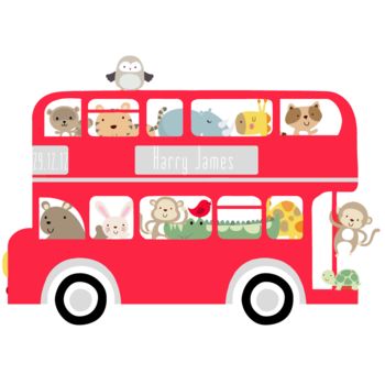 All Aboard Bus Fabric Wall Sticker, 2 of 3