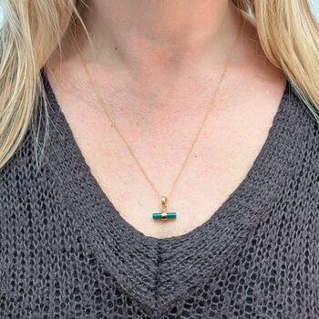 The T Bar Green Onyx Necklace, 4 of 10