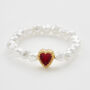 Gold Love Heart Pearl Ring, thumbnail 3 of 8