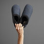 Tony Dark Blue Tweed Mens Slippers/Indoor Shoes, thumbnail 1 of 8