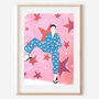 'Star Girl' Fashion Illustration Art Print, thumbnail 1 of 4