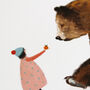Girl And Bear Children's Illustration Wall Art Print, thumbnail 5 of 5