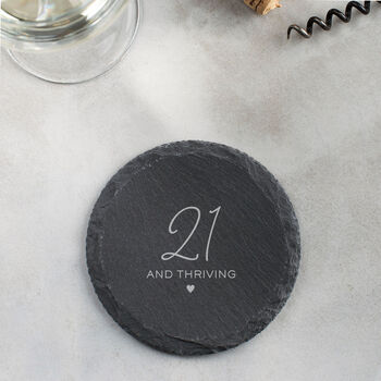 Personalised Slate Coaster 50th Birthday Gift For Mum Her, 3 of 9