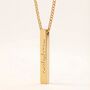 Morse Code Necklace Personalised Four Sided Bar Pendant, thumbnail 1 of 10