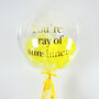 Personalised Yellow Clear Bubble Balloon, thumbnail 1 of 4