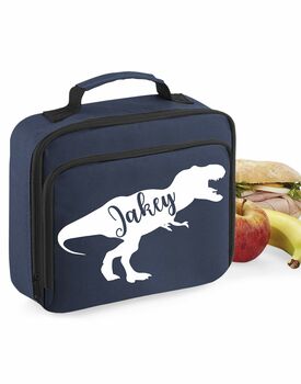 Childs Personalised Dinosaur Lunch Bag, 4 of 4