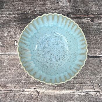 Sea Blue Shell Scallop Design Bowl, 15.5cm, 2 of 3