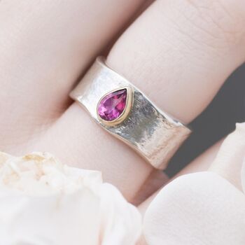 Jorinda Pink Tourmaline October Birthstone Ring, 2 of 8