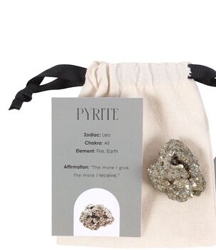 Raw Pyrite Healing Crystal Gift Set Leo, 2 of 6