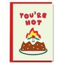 Funny Christmas Pudding You're Hot Christmas Love Card, thumbnail 1 of 2
