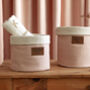 Organic Cotton Bloom Pink Nursery Basket, thumbnail 1 of 4