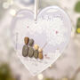 Personalised ‘Love At Christmas’ Christmas Family Pebble Heart Hanging Decoration, thumbnail 3 of 7