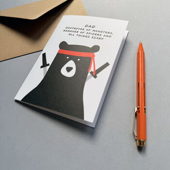 Daddy Bear Protector, Funny Father's Day A6 Card, 4 of 5