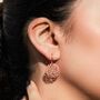 Frost Rose Gold Christmas Sterling Silver Drop Earrings, thumbnail 1 of 6