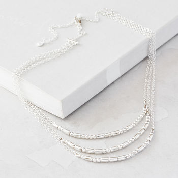 Ladies Personalised Silver Morse Code Necklace, 4 of 8