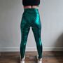 Green Mermaid Adult Festival Leggings, thumbnail 2 of 6