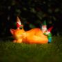 Solar Gnomes And Fox Garden Ornament Statue Figurine, thumbnail 3 of 9
