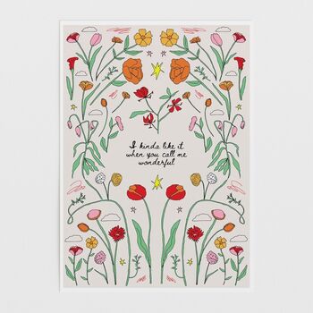 Olivia Dean “Man I Need” Floral Lyric Art Print, 4 of 9